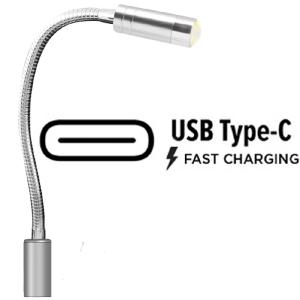 Liseuse flexible led Yeu avec interrupteur et USB- 10w - blanc chaud