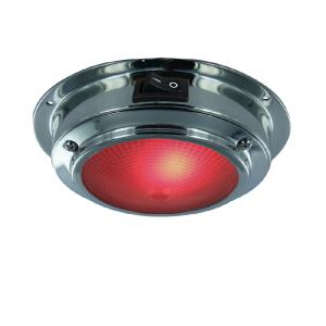 Led downlight stainless steel with switch - red - Molene