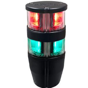 Navigation light for boats <50 meters (39 Ft) Red 360° over Green 360°: NAVIPRO
