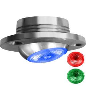 Led spreader floodlight cold red, green or blue with 10° beam angle mat anodised aluminium body