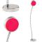 Glenan - red/white - horizontal fitting Ø 60 mm (2.3 in) - silver